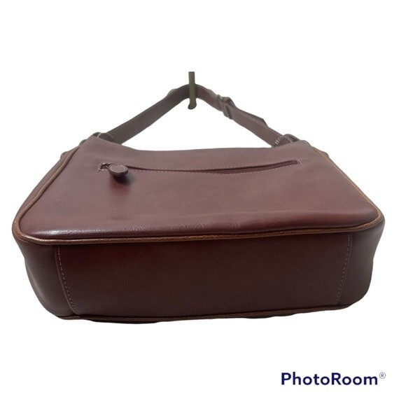 Dockers Suede Army Green & Brown Genuine Leather Purse - Shoulder Bag - EUC - Picture 7 of 11